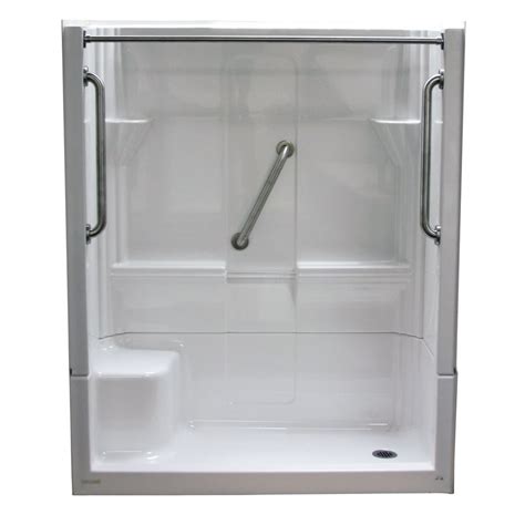 The 68 Durastall must be assembled on sight and fastened together. . Lowes shower units